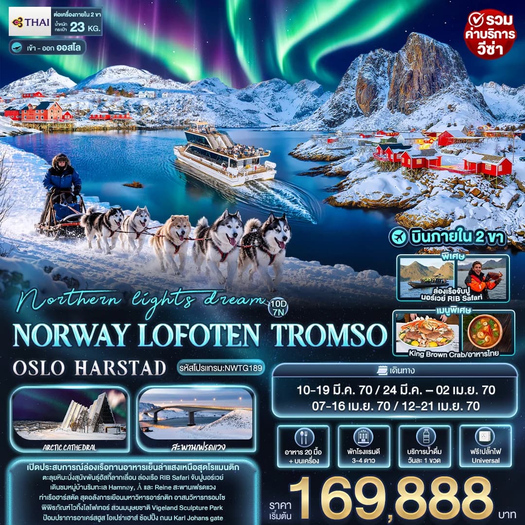northern lights dream NORWAY LOFOTEN TROMSO OSLO HARSTAD