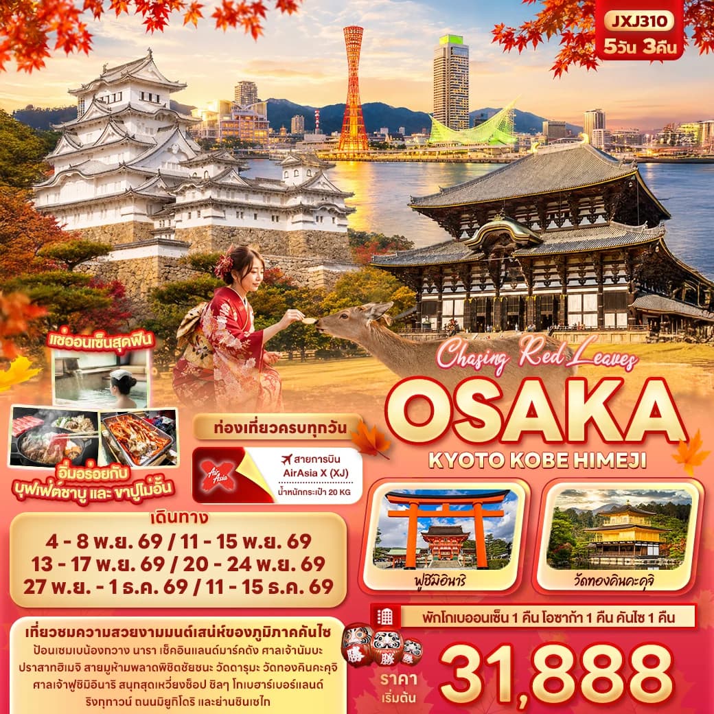 Chasing Red Leaves OSAKA KYOTO KOBE HIMEJI